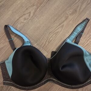Freya 40G Black and Blue Bra NWOT